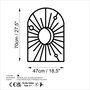 Wallity Window And Crescent - L Escultura de pared de metal negra